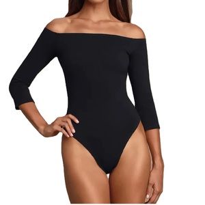 Off The Shoulder Thong Bodysuit